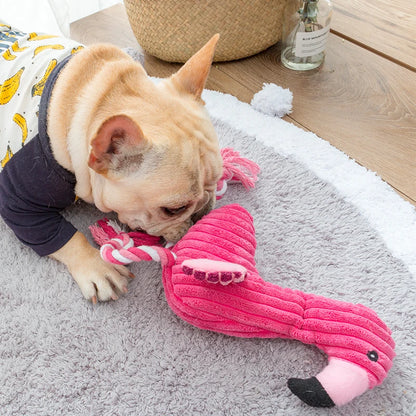 Rope Flamingo Dog Toy