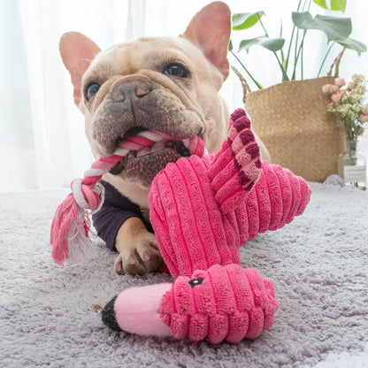 Rope Flamingo Dog Toy