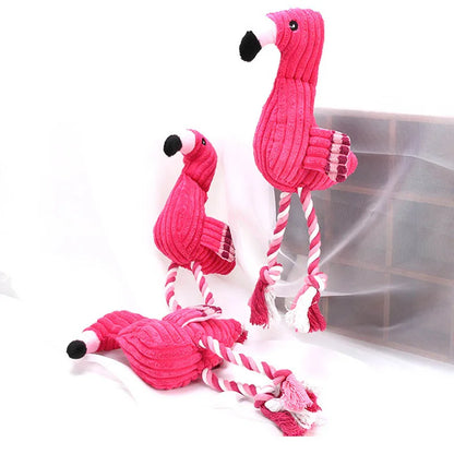 Rope Flamingo Dog Toy