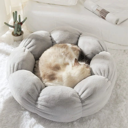 Round Flower Cat Bed