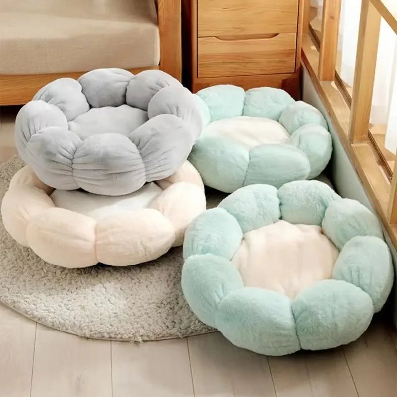 Round Flower Cat Bed