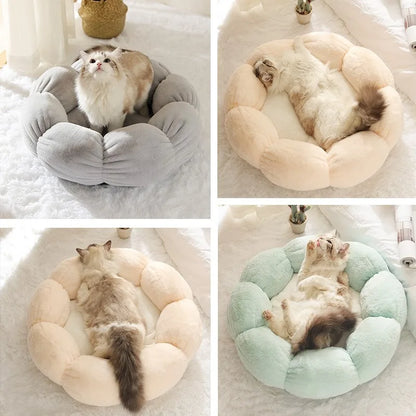 Round Flower Cat Bed