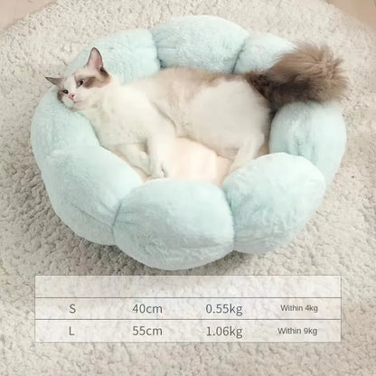 Round Flower Cat Bed