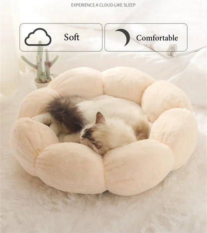 Round Flower Cat Bed